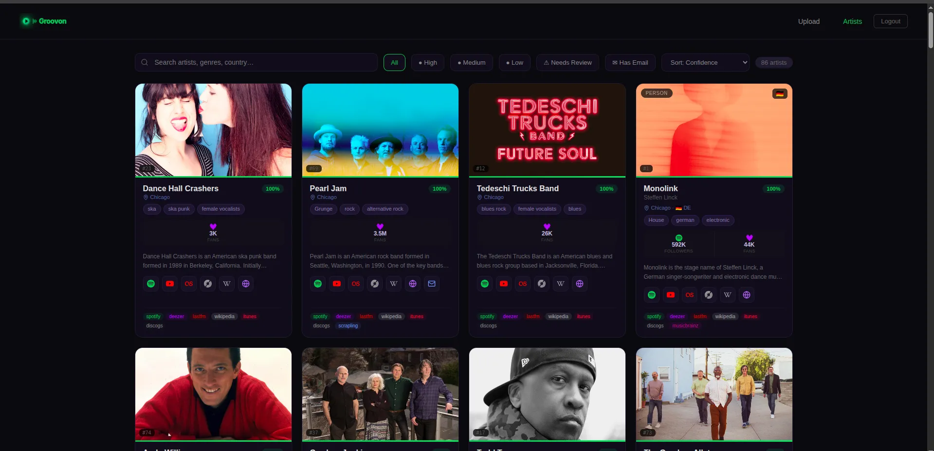 Groovon project preview